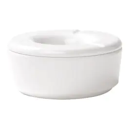 Cendrier - Rond - Avec couvercle - Blanc - Mélamine - Ø11.5 - G-Line