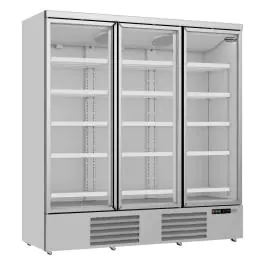 Réfrigérateur - Porte en verre - 3 portes - 1530 litres - blanc - 230V - H 199,7 x L 188 x P 71 CM - Combisteel
