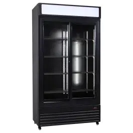 Réfrigérateur porte vitrée - 780 Litre - 2 portes coulissantes - H 210 x 112 x 59,5 CM - 230V - Combisteel - 7455.1398
