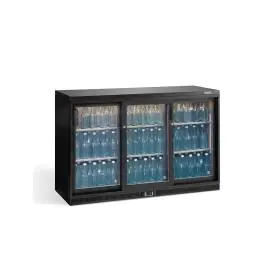 Réfrigérateur porte vitrée - Maxiglass - Rafraîchisseur de bouteilles - 3 portes coulissantes - Gamko - MG2/315SD