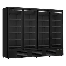 Réfrigérateur porte vitrée - 2025 Litre - 4 Portes - H 199,7 x 250,8 x 71 CM - Noir - Combisteel - 7455.2240
