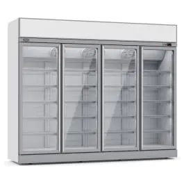 Réfrigérateur - Porte vitrée - 4 portes - 2060 litres - blanc - 230V - H 209,2 x L 250,8 x P 71 CM - Combisteel