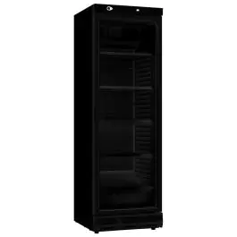 Réfrigérateur - Sans boîte à lumière - Porte vitrée - 1 porte - 382 litres - Noir - 230V - H 185 x L 59,5 x P 65 CM - Combisteel