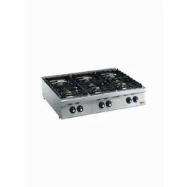 Réchaud à gaz - Ligne 2200 - 6 foyers - Modèle de table - Diamant - G22/6B12TPW-N