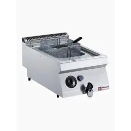 Friteuse à gaz - 7 Litre - Cuve en Y - Vanne de vidange - Modèle de table - Diamant - G17/F74T-N