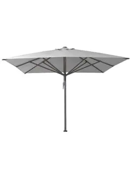 Parasol de marché Karin - Sans cantonnière - Gris - H 415 x L 400 x P 400 cm - G-Line