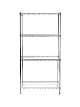 Étagère chromée - Support de rangement - Très robuste - 45,5 x 91 x 183 cm - Hendi - 812259