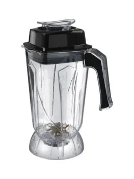 Blender Jug avec lame avec revêtement en titane - polycarbonate acier inoxydable - H 36 X 17 X 20 CM - Hendi - 943489