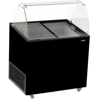 Présentoir à glace Scoop Corsica - 6x 5 Litres - Noir - 230V - H 122.9 x L 90.9 x P 68.4 CM - Combisteel