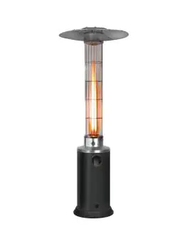 Chauffage de terrasse - Flamme - Propane - Gris martelé - Métal - G-Line