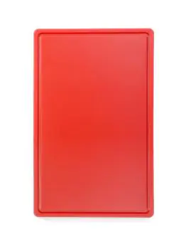 Planche à découper - Rouge - 1/1 GN - PEHD - H 1,5 x 32,5 x 53 cm - Hendi - 826010