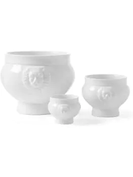 Assiette creuse - 4 pièces - Tête de Lion - Ø 13.8 cm - 500 ML - Porcelaine - Hendi - 784754