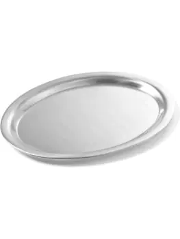 Plateau à café ovale - inox - 22 X 28,5 CM - Hendi - 405307