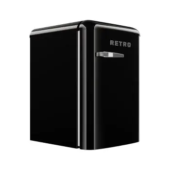 Réfrigérateur rétro - 1 porte - Modèle de table - 120 litres - Noir - 230 V - G-Line