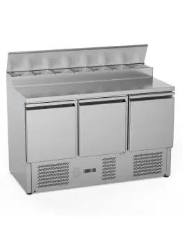 Saladette - 3 portes - 392 litres - Inox - 230 V - H 97 x L 136,5 x P 70 cm - G-Line
