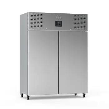 Congélateur - 2 portes - 2/1 GN - Sur roulettes - 1400 litres - Acier inoxydable - G-Line