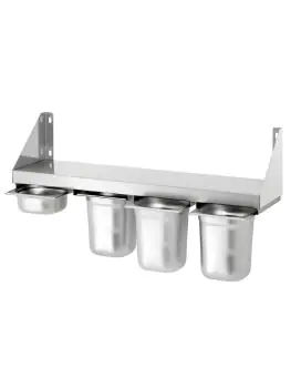 Etagère murale - Inox - 4 x 1/6 GN - 80 x 20 CM - G-Line