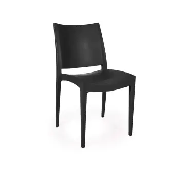Chaise de terrasse Lotus - Empilable - Noir - G-Line