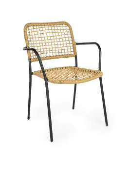 Chaise de terrasse Dinner - Rotin - Empilable - Naturel - G-Line