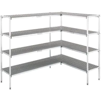 Étagère en L - H 119 x L 115,2 x P 40 cm - Pour chambre froide/congélateur - H 200 x L 150 x P 150 cm - Gamme G