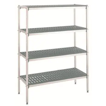 Stelling - H 175 x B 100 x D 40 CM - Kunststof / Aluminium - 4 Niveau's - G-Line
