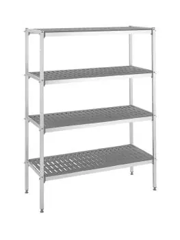 Rack - 4 Niveaux - Aluminium / Plastique - H 175 x L 100 x P 40 CM - G-Line