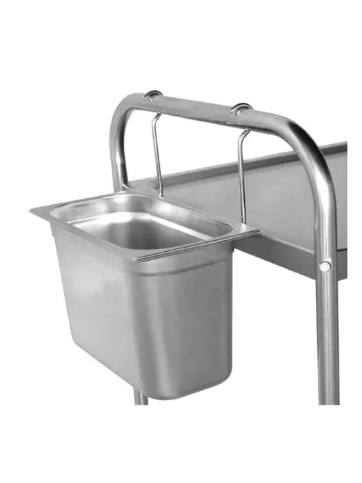 Chariot de service bac gastronorme - 1/3 GN - 7,5 Litre - Argent - 20 CM - Inox - Vogue - S309 S309 €28.65 Chariots de service
