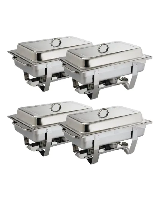 Set Chafing dish - 1/1 GN - 9 Litre - 4 pièces - Argent - H 27 x 33,2 x 59 CM - Inox - Olympia - S299 S299 €129.08 Chafing dish