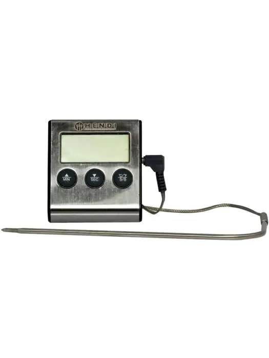 Thermomètre/minuteur de friture - acier inoxydable - H 1,7 X 7 X 6,5 CM - Hendi - H271346 H271346 €13.75 Thermomètre