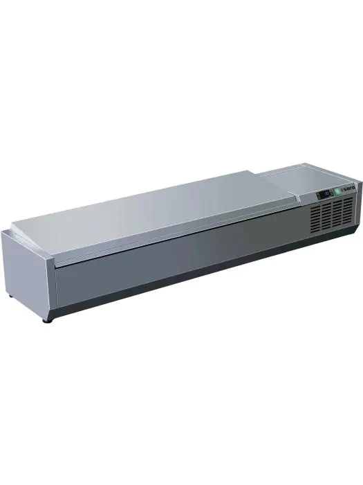 Vitrine Réfrigérée Design - Inox - 150 cm - Saro - 323-3142 323-3142 €439.00 Vitrine avec couvercle en acier inoxydable