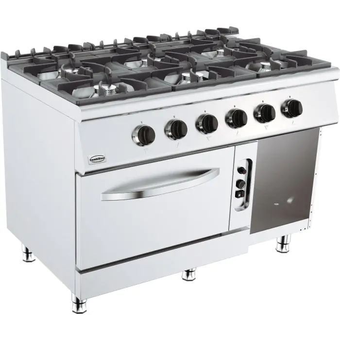 Cuisinière - Gaz - 6 feux - Four à gaz - Modèle vertical - H 90 x L 120 x P 70 CM - Combisteel 7178.0420 €2,655.99 Cuisinières à gaz avec four