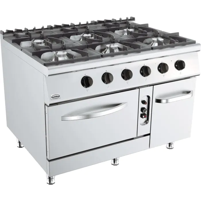 Cuisinière - Gaz - 6 feux - Four à gaz - Modèle vertical - H 90 x L 120 x P 90 CM - Combisteel 7178.3025 €2,534.18 Cuisinières à gaz avec four