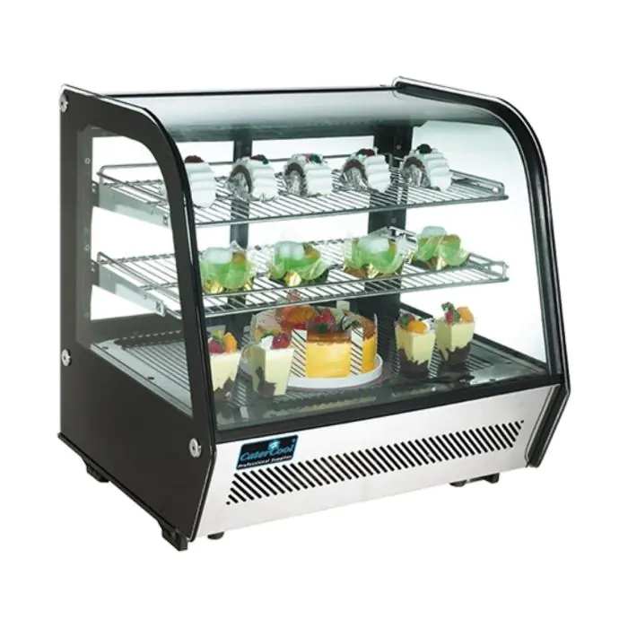 Vitrine réfrigérée - H 68,6 x 70,2 x 56,8 CM - 61 KG - 220 - 240 V - 160 W - Ventilée - R600A - Inox - Noir - 120 Litre - +0°C / +12°C - CaterCool - 712068 E712068 €533.00 Vitrine réfrigérée