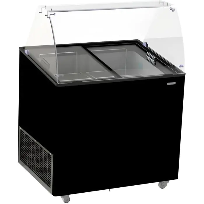 Présentoir à glace Scoop Corsica - 6x 5 Litres - Noir - 230V - H 122.9 x L 90.9 x P 68.4 CM - Combisteel 7472.0124 €747.00 Vitrine à glaces
