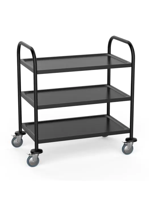 Chariot de service en acier inoxydable - 3 Niveaux - Noir - Extra robuste soudé - G-Line 73928 €169.00 Chariots de service