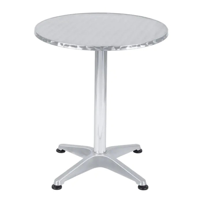Table de terrasse - Argent - Aluminium - Ø 60 x H 74 CM - G-Line HW-24804 €39.95 Table de terrasse