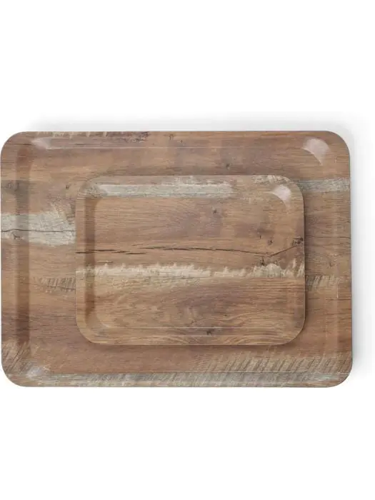 Plateau en mélamine avec impression bois - Mélamine - 35 X 24 CM - Hendi - 508916 508916 €10.25 Plateaux de buffet