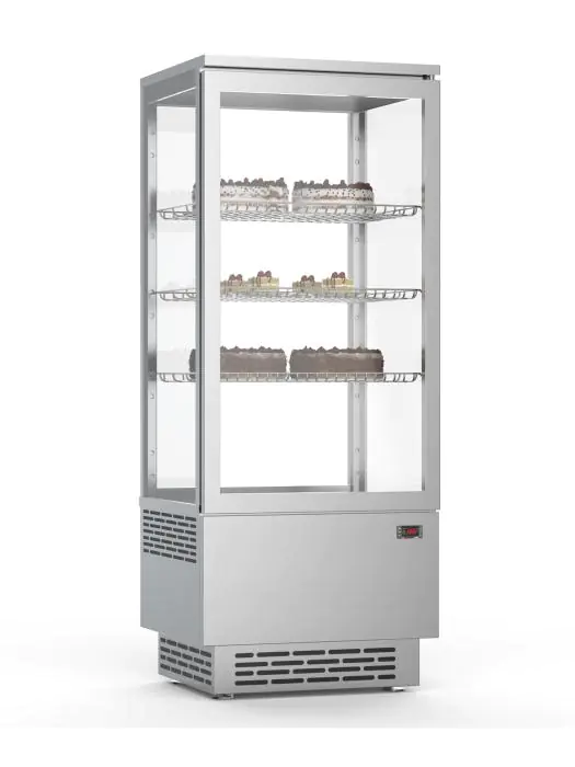 Vitrine réfrigérée - 1 porte - éclairage LED - 78 litres - inox - 230V - G-Line HW-058047 €599.00 Vitrine réfrigérée