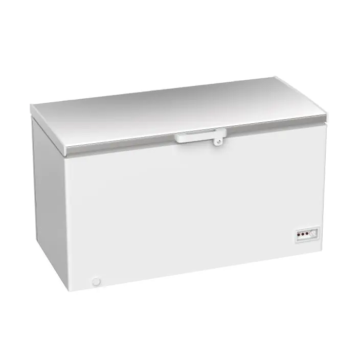 Congélateur coffre - Couvercle en acier inoxydable - 488 litres - Blanc - 230 V - G-Line HW-140747 €549.00 Congélateur