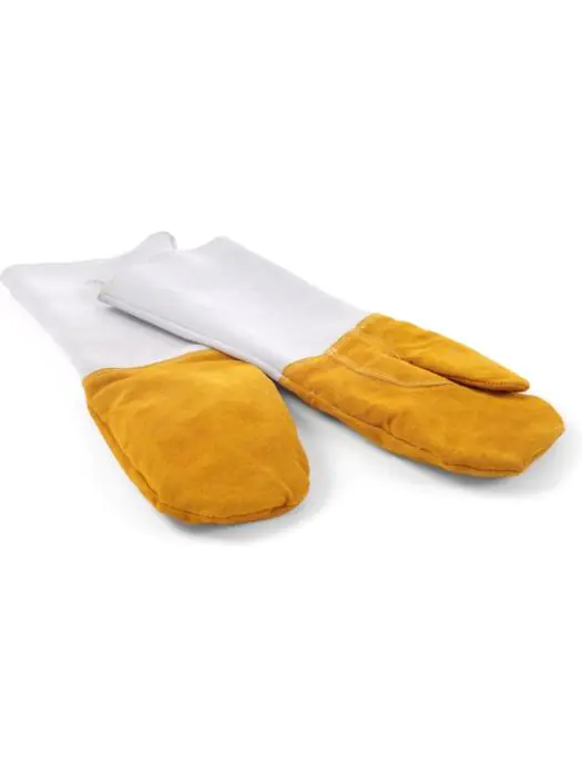 Moufles BBQ - Résistantes à la chaleur jusqu'à 100°C - Cuir - Hendi 556658 €24.95 Gants de four