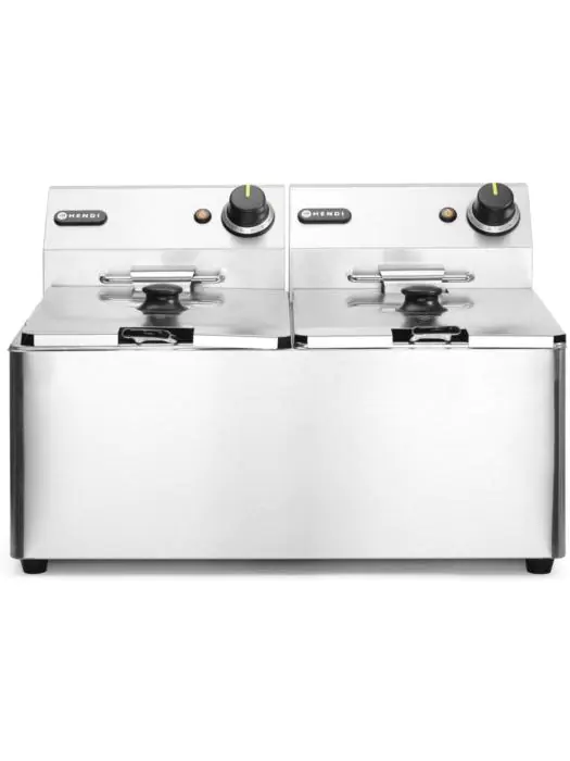 Friteuse Blue Line - 2x 8L - inox 180 - H 34.5 X 43 X 55 CM - Hendi - 205839 205839 €222.05 Friteuses 230 volts