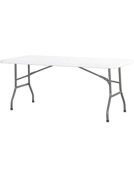 Table pliante - 180 x 74 Cm - Blanc/Gris - Buffet 810897 €76.50 Tables pliantes