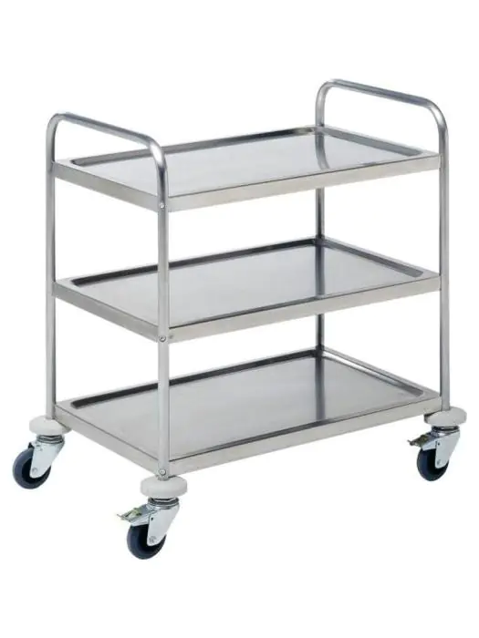 Chariot de service en acier inoxydable - 3 étagères - Démontable - G-Line HW-333 €89.00 Chariots de service