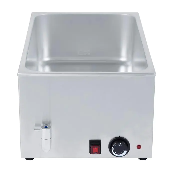 Bain Marie - 1/1 GN - 0°C / 90°C - Vanne de vidange - inox - 230V - G-Line HW-5050 €89.00 Table-top bain marie