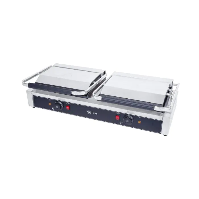 Grille de contact - Double - Lisse / ondulée - inox - 2 x 230V - G-Line HW-147676 €279.00 Gril électrique