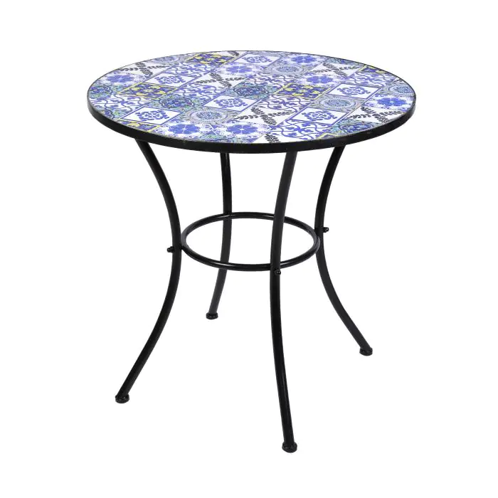 Table de terrasse Grèce - Céramique - Ronde - Ø 70 cm - G-Line GL-155807 €89.95 Table de terrasse
