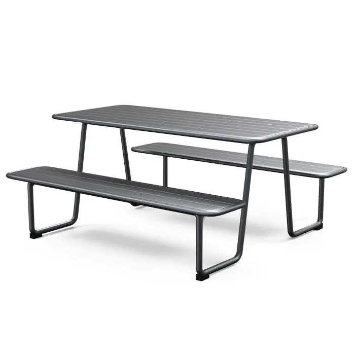 Table de pique-nique Mino - L 150 cm - Gris foncé - G-Line GL-167813 €399.00 Tables de pique-nique