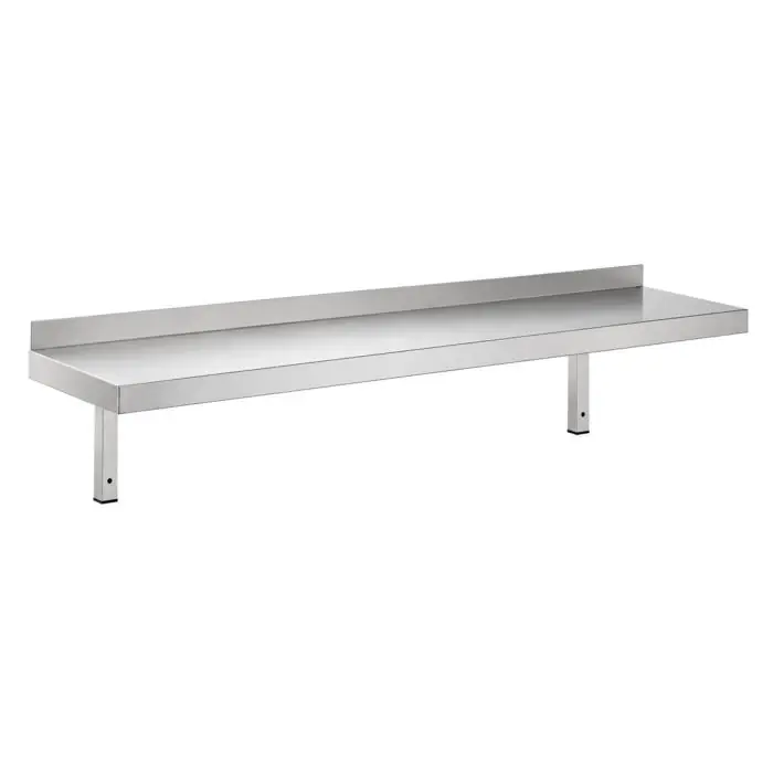 Etagère murale réglable en acier inoxydable - Fermée - 1 niveau - G-Line RVS-M-00076 €115.00 Étagères murales en inox