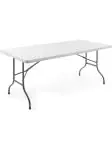 Table pliante - 183 x 73 Cm - Blanc/Gris - Buffet H810910 €66.96 Tables pliantes