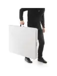 Table pliante - 183 x 73 Cm - Blanc/Gris - Buffet H810910 €66.96 Tables pliantes